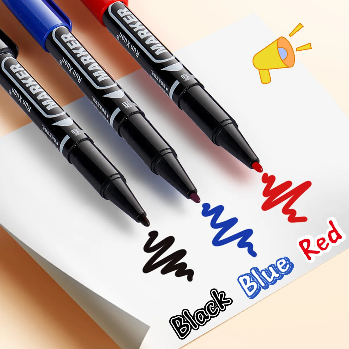 10 PCS Permanent Markers Pens Manga Waterproof Double Sided Colored Oily Ink Sketch Painting Art School Supplies Stationery