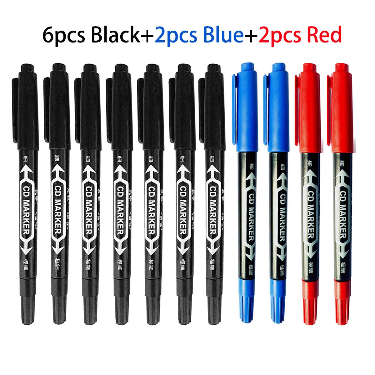 10 PCS Permanent Markers Pens Manga Waterproof Double Sided Colored Oily Ink Sketch Painting Art School Supplies Stationery