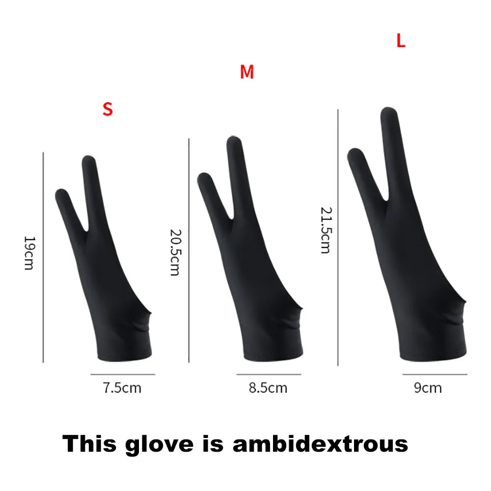 Anti-touch Two-Finger Hand Painting Gloves Oil Painting Art Supplies Tablet Digital Board Screen Touch Drawing Anti-fouling