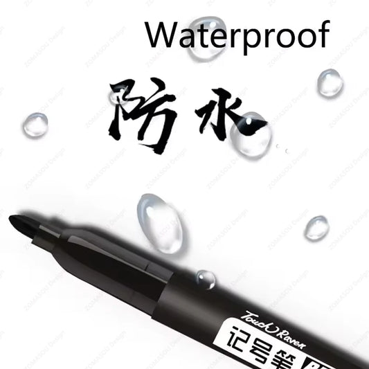 1-100Pcs Waterproof Oil-based Marker Pen Quick Dry Black Blue Red Ink Permanent for Metal Glass Stationery Art School Supply