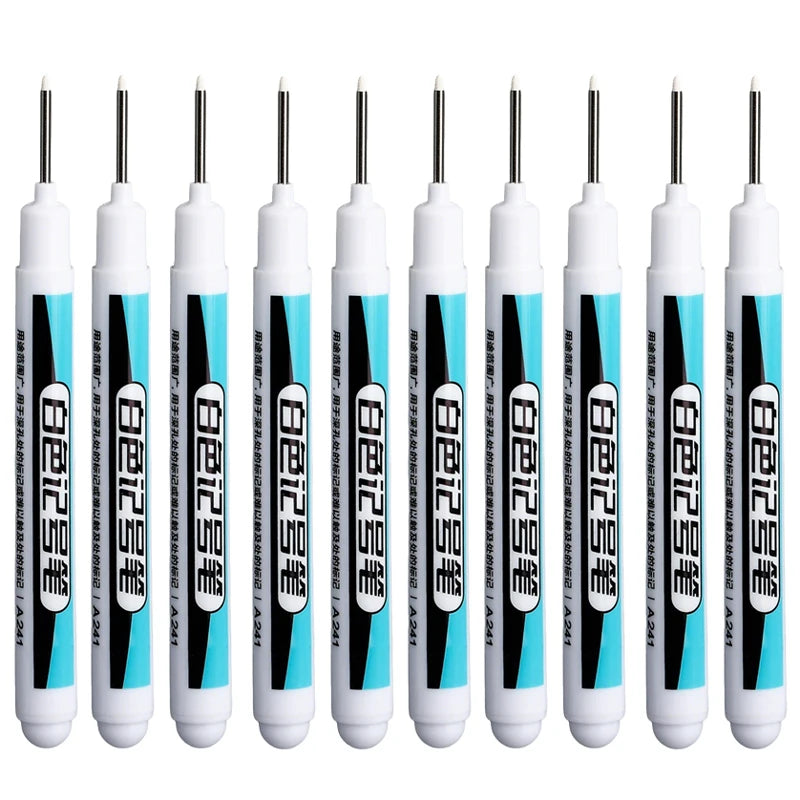 20Pcs White Ink Permanent Marker Pens Set 0.7/1.0/2.5/45MM Markers Paint Pen for Plastic Leather Glass Stone Metal Art Supplies