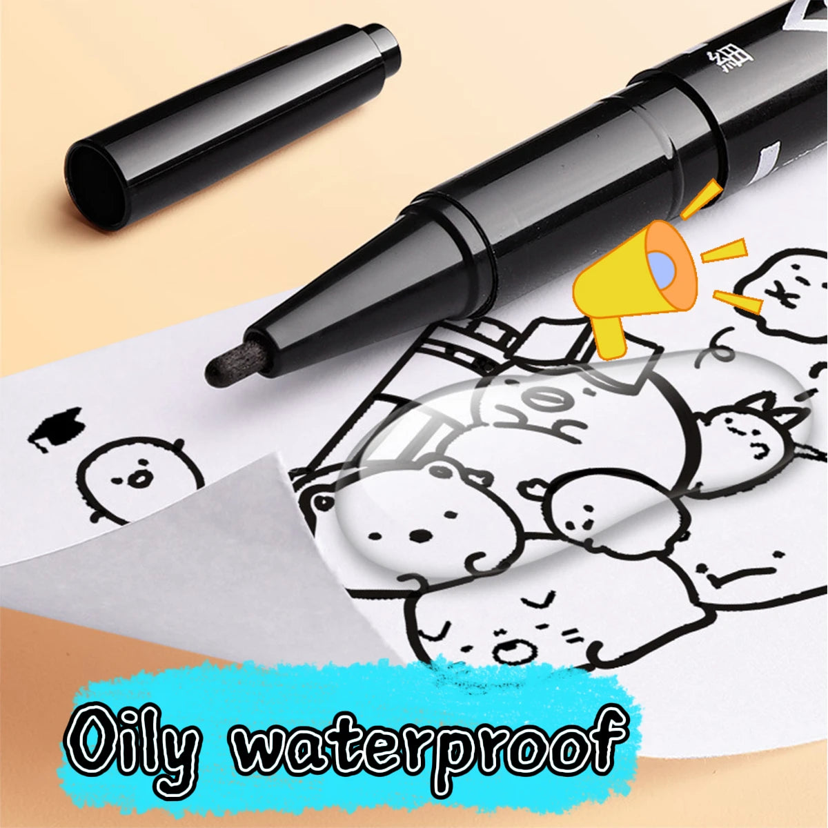 10 PCS Permanent Markers Pens Manga Waterproof Double Sided Colored Oily Ink Sketch Painting Art School Supplies Stationery