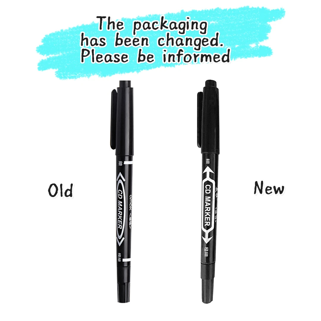 10 PCS Permanent Markers Pens Manga Waterproof Double Sided Colored Oily Ink Sketch Painting Art School Supplies Stationery