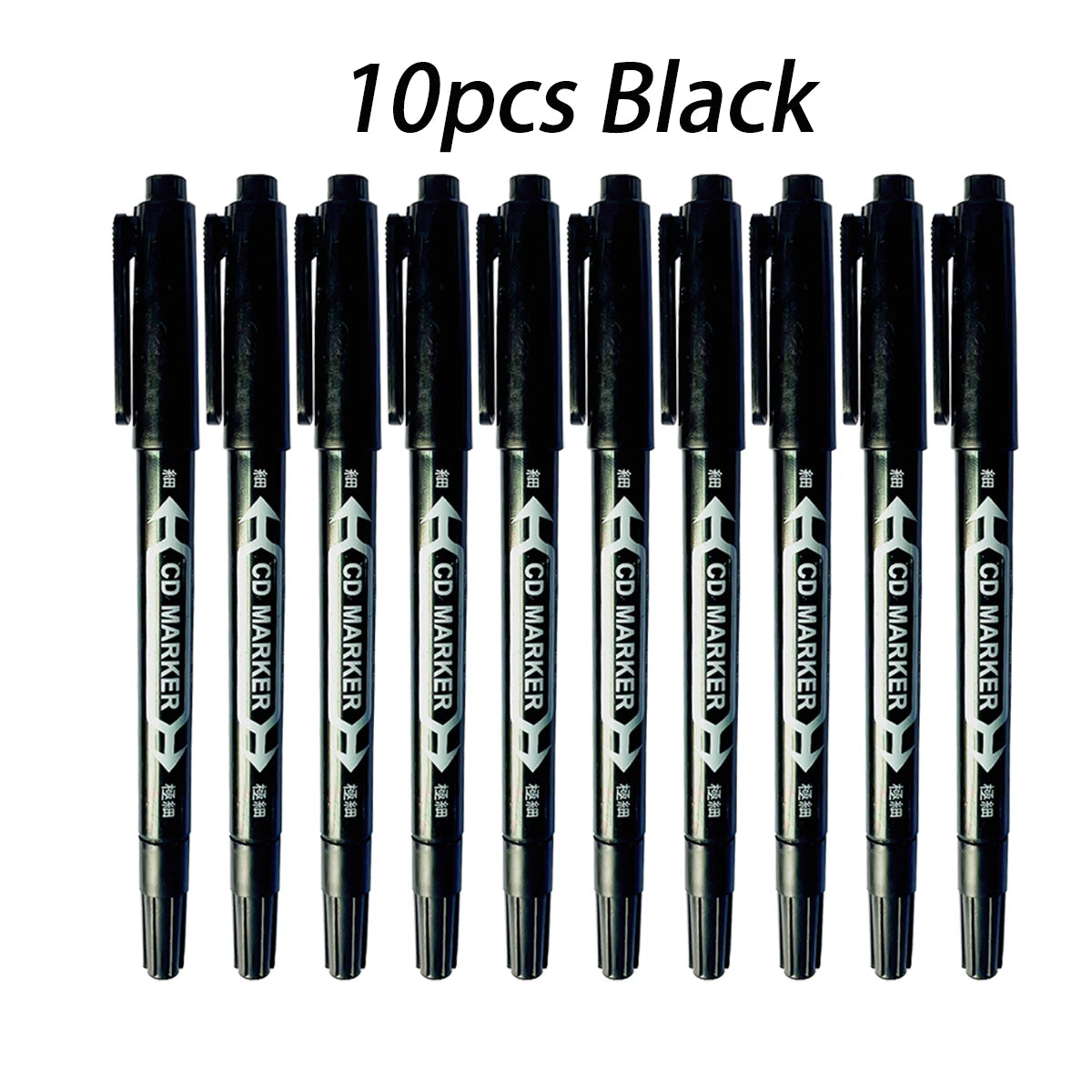 10 PCS Permanent Markers Pens Manga Waterproof Double Sided Colored Oily Ink Sketch Painting Art School Supplies Stationery