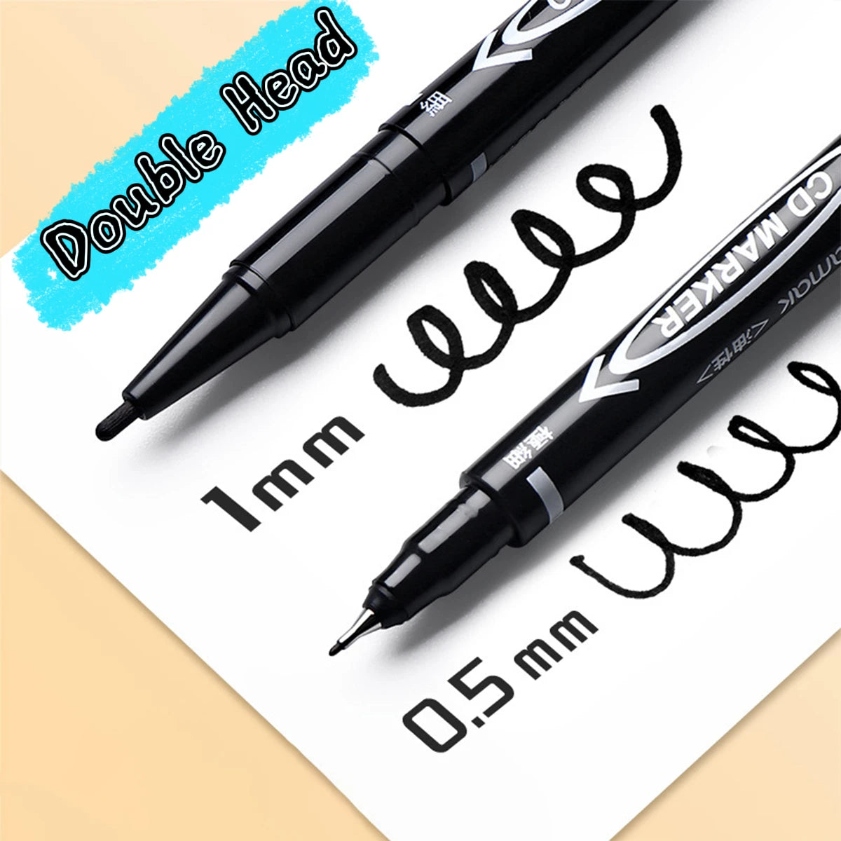10 PCS Permanent Markers Pens Manga Waterproof Double Sided Colored Oily Ink Sketch Painting Art School Supplies Stationery