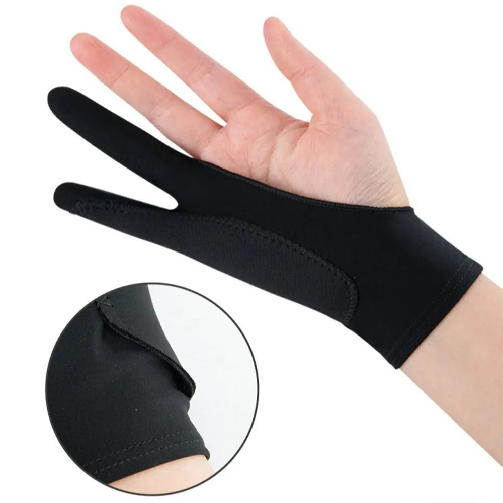 Anti-touch Two-Finger Hand Painting Gloves Oil Painting Art Supplies Tablet Digital Board Screen Touch Drawing Anti-fouling